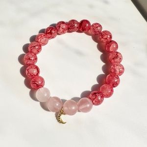 Glass bead bracelet